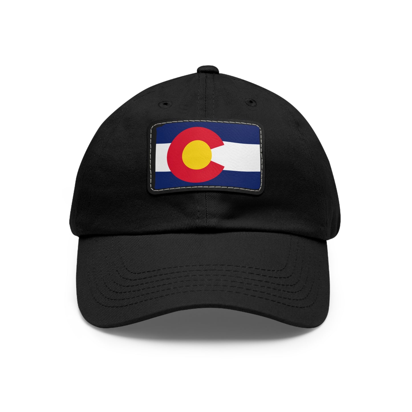 Hat with Leather Patch (Rectangle)- Colorado Flag