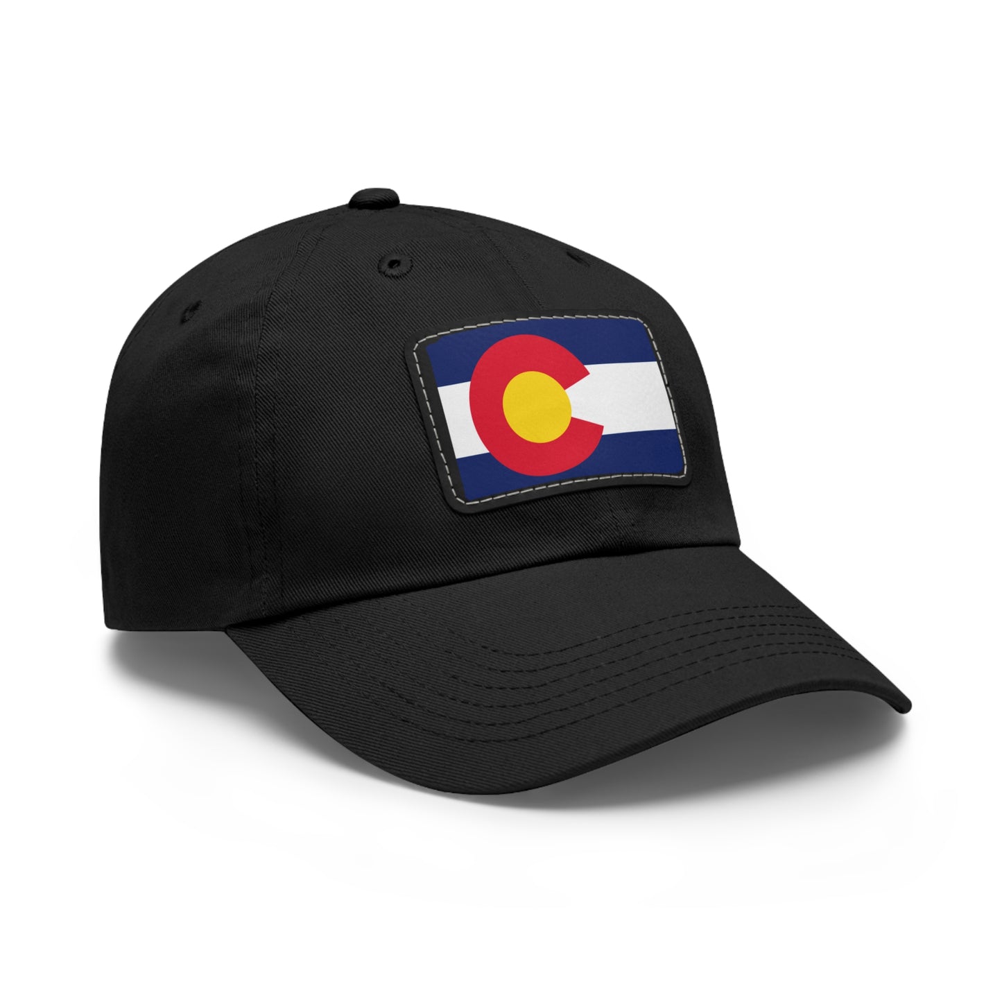 Hat with Leather Patch (Rectangle)- Colorado Flag