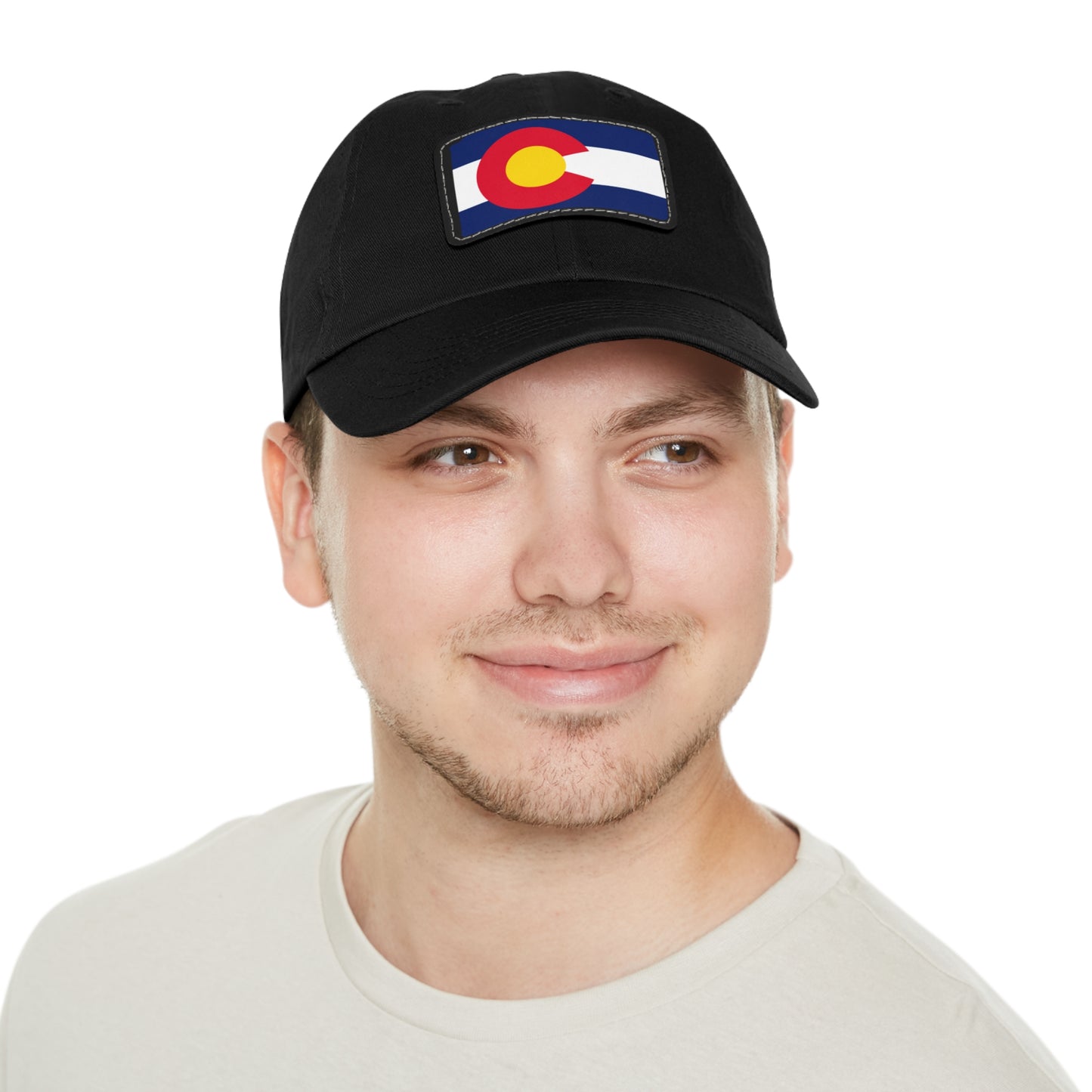 Hat with Leather Patch (Rectangle)- Colorado Flag