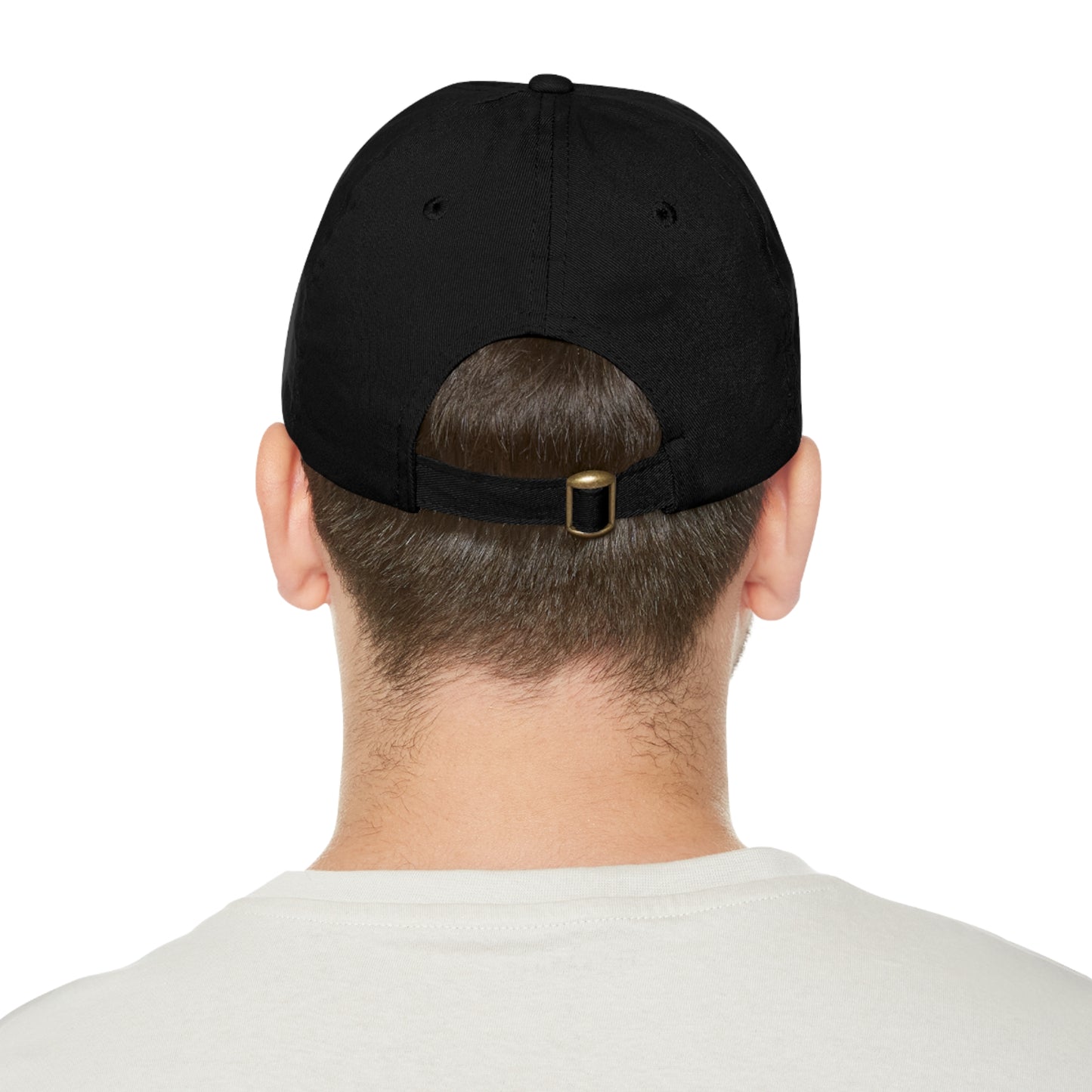 Hat with Leather Patch (Round)- Hawaiian Flag