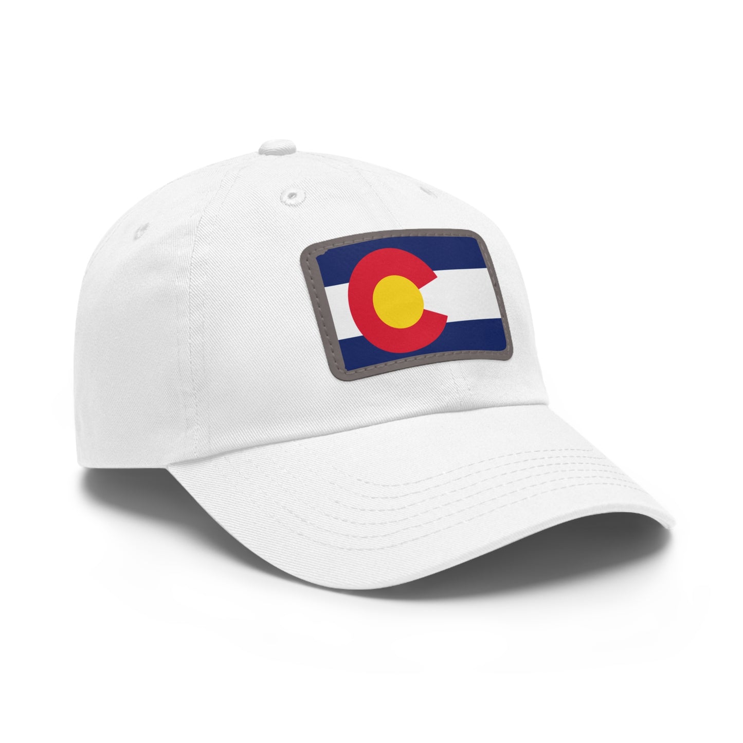 Hat with Leather Patch (Rectangle)- Colorado Flag