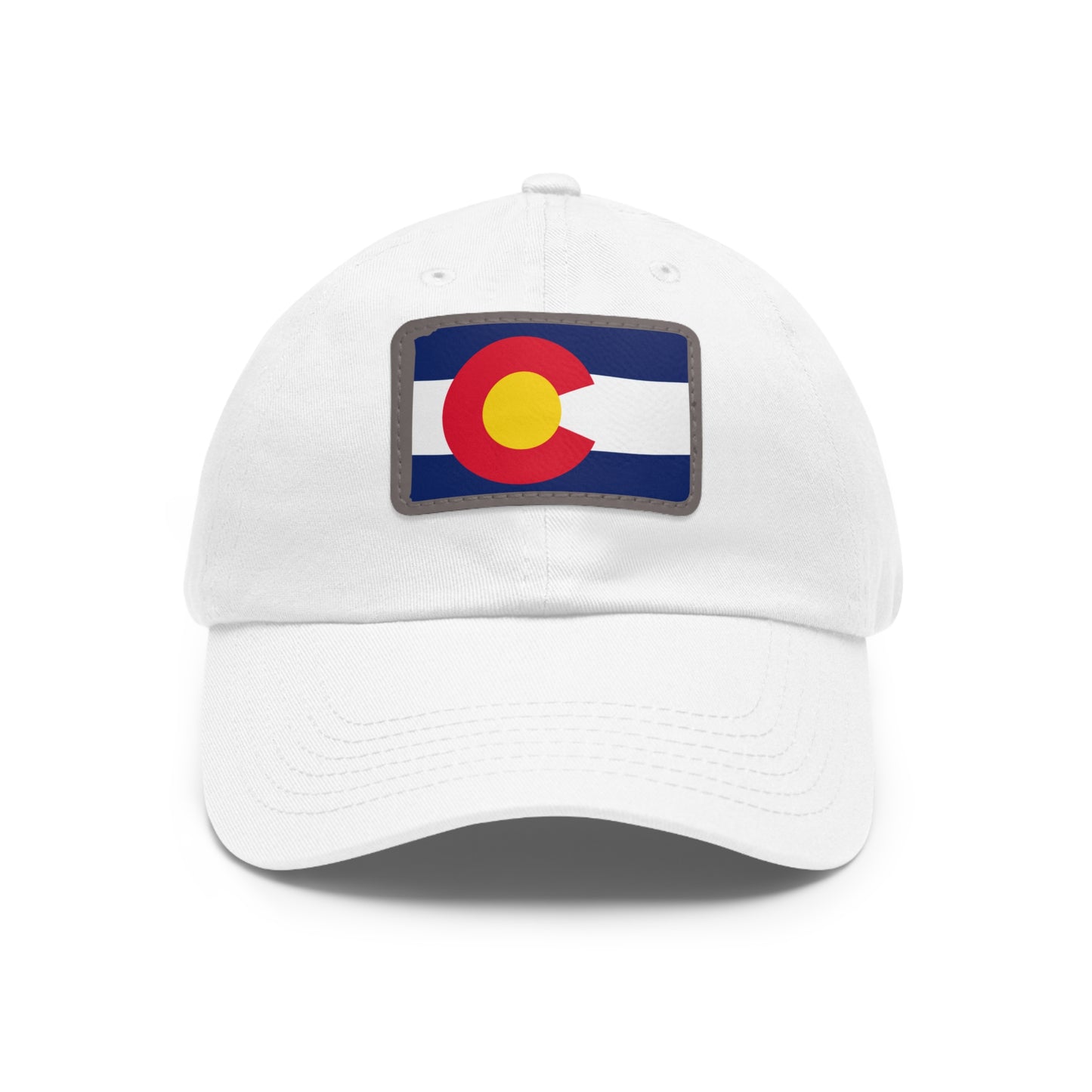 Hat with Leather Patch (Rectangle)- Colorado Flag