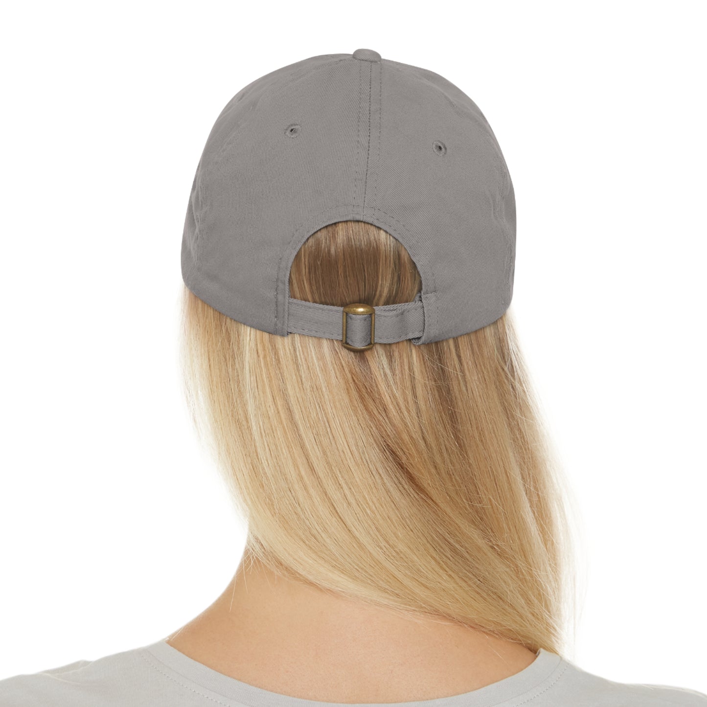 Hat with Leather Patch (Round)- Boricua aunque naciera en la luna