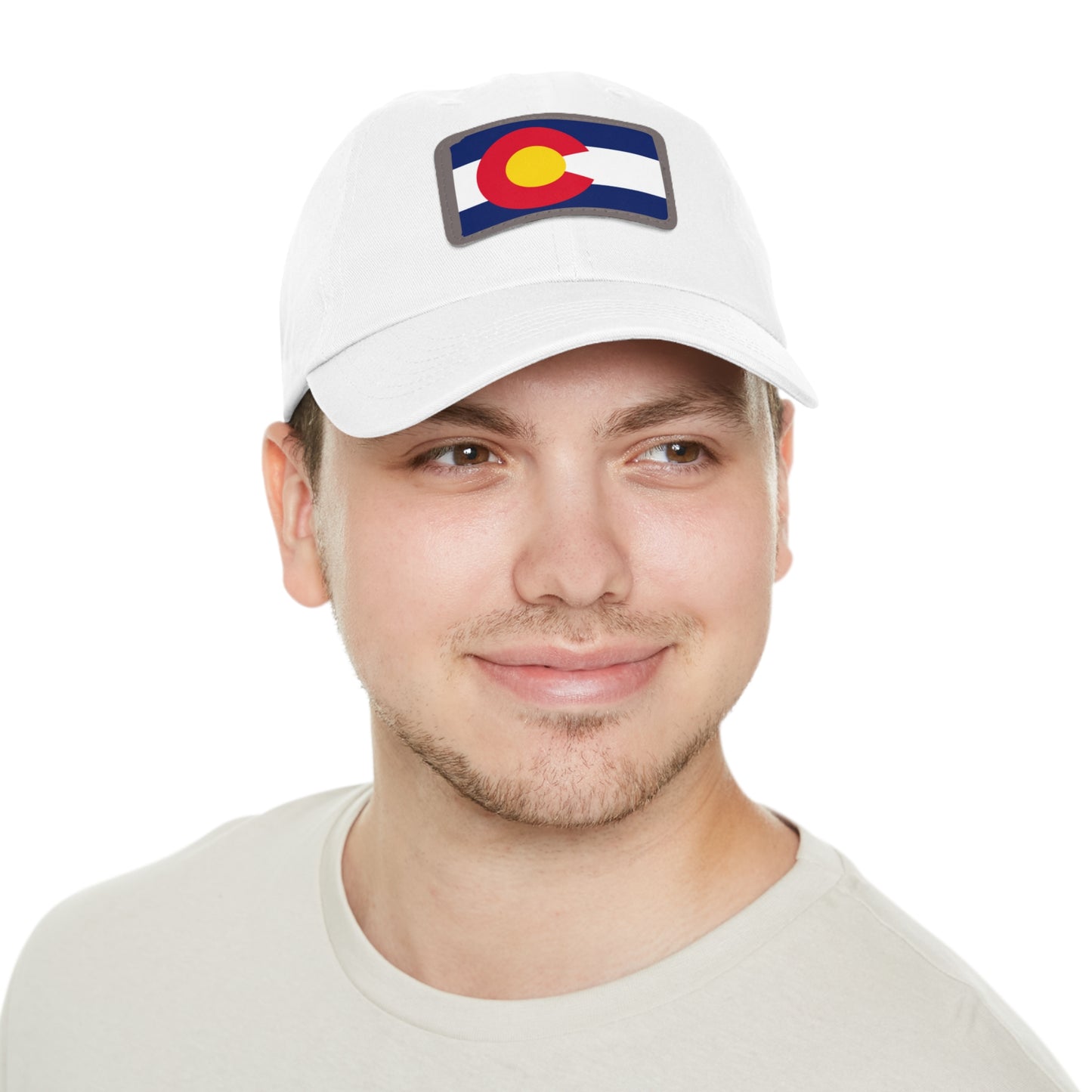 Hat with Leather Patch (Rectangle)- Colorado Flag