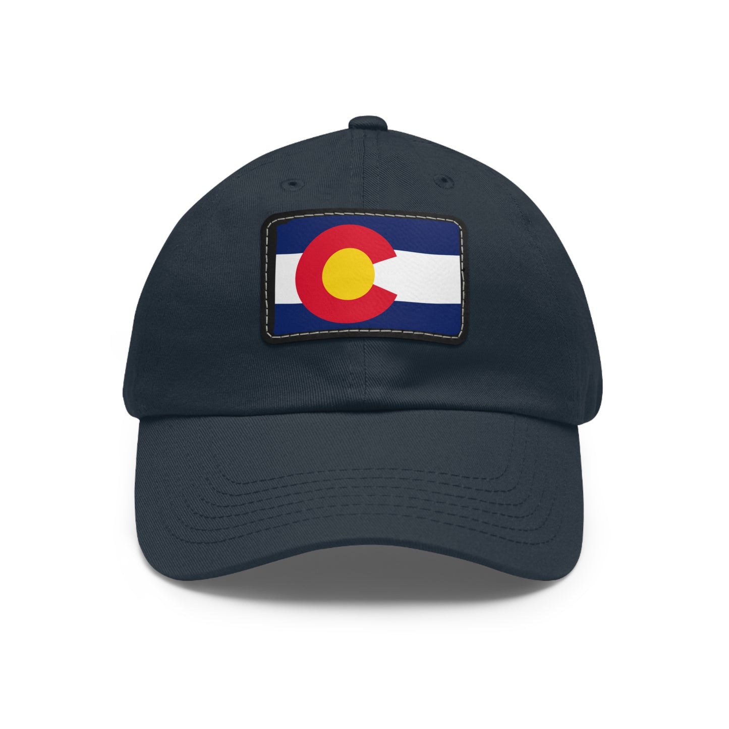 Hat with Leather Patch (Rectangle)- Colorado Flag