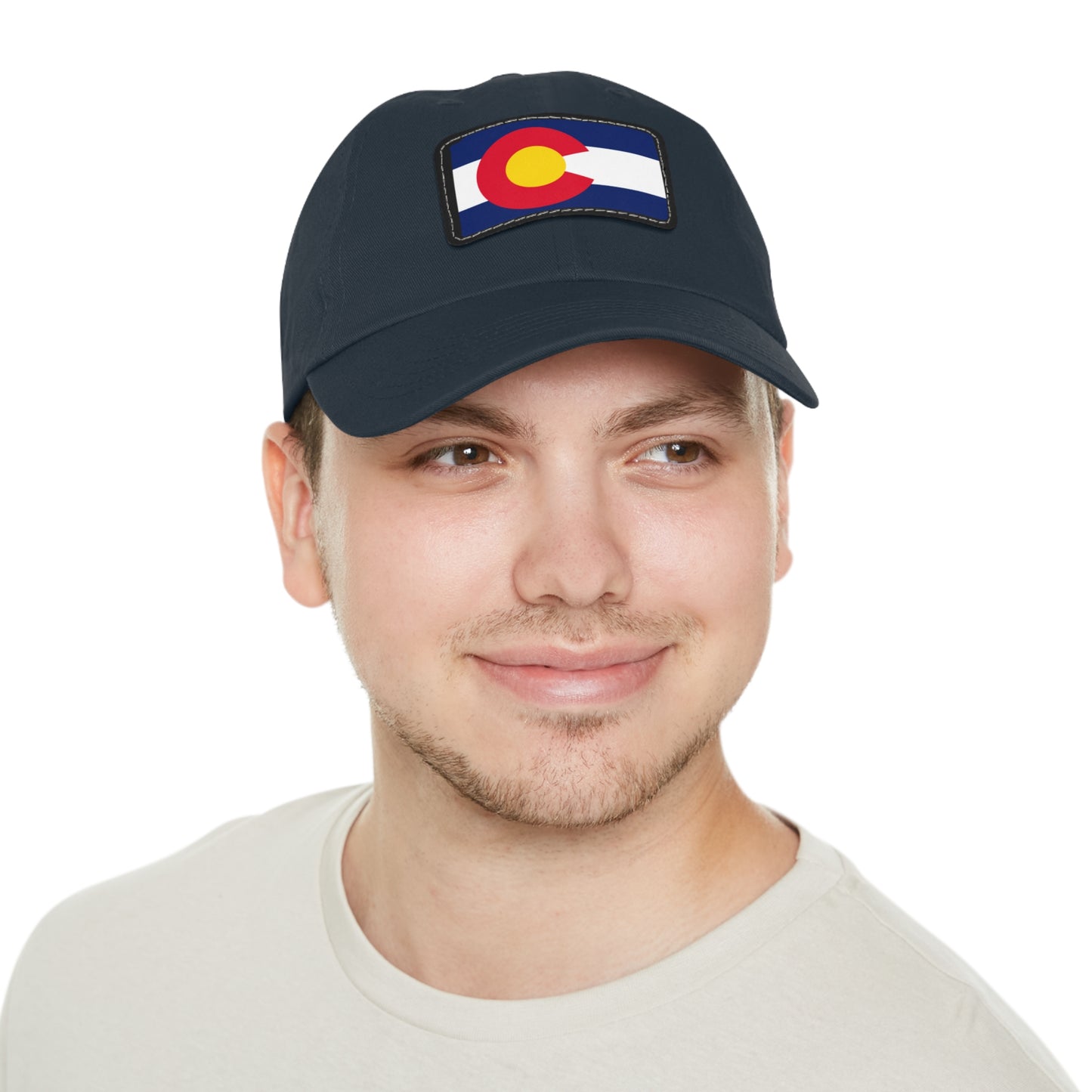 Hat with Leather Patch (Rectangle)- Colorado Flag