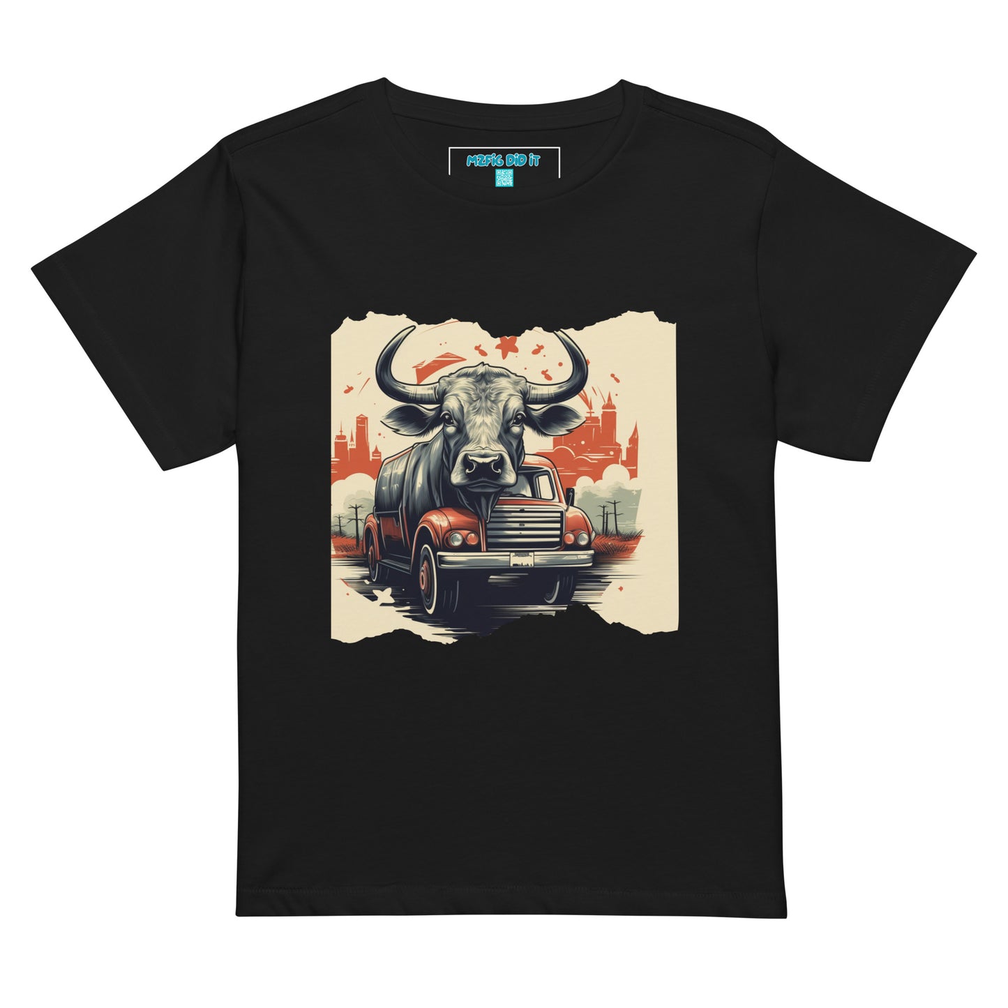 Trucking' Longhorn High-waisted t-shirt