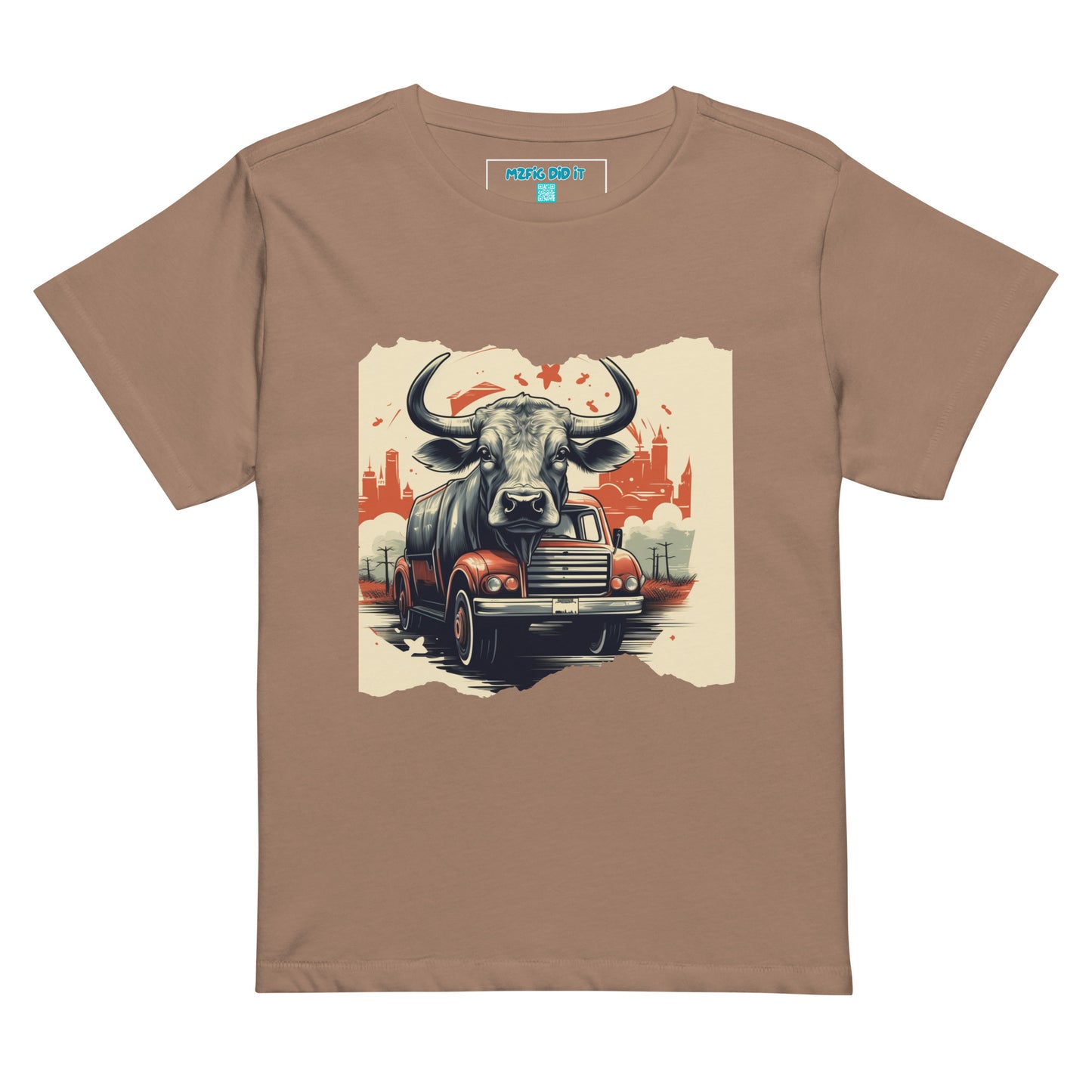 Trucking' Longhorn High-waisted t-shirt