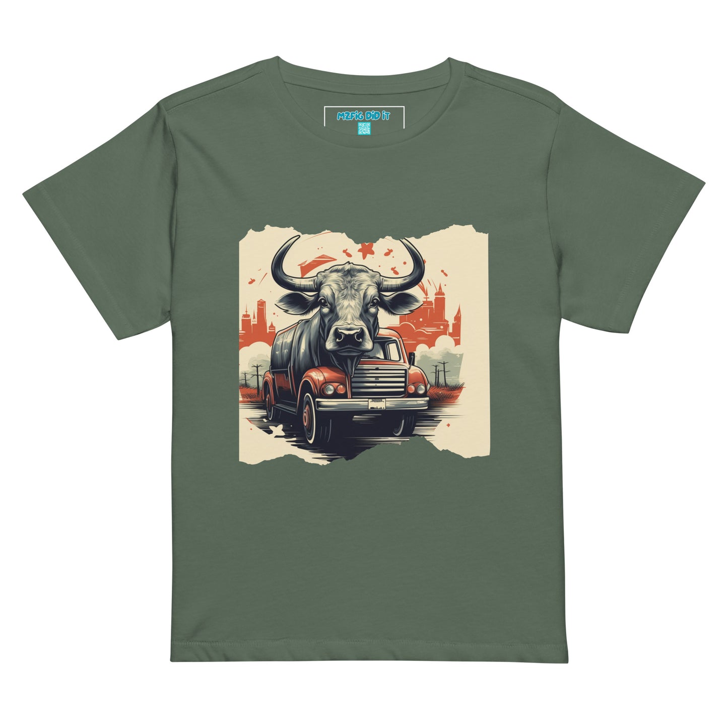 Trucking' Longhorn High-waisted t-shirt