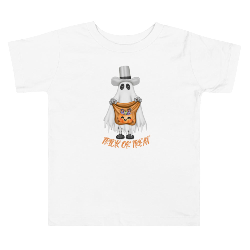 Toddler short sleeve Halloween ghost t-shirt