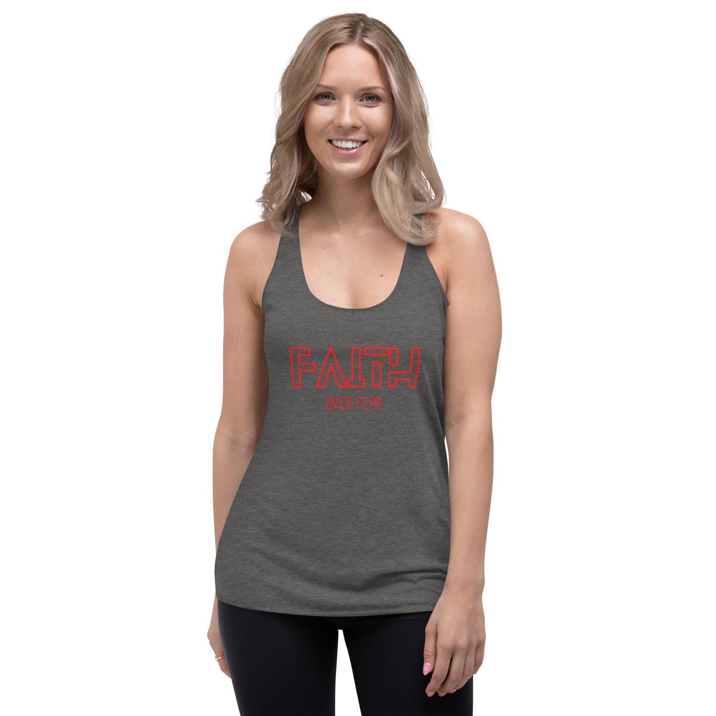 Faith over Fear Women's Racerback Tank