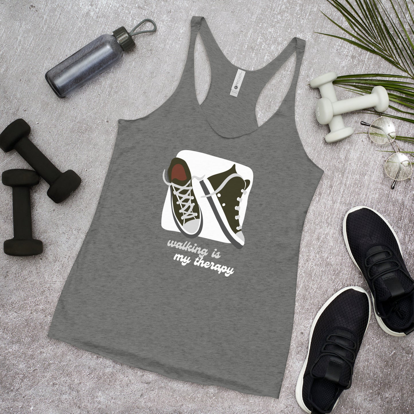 Walking is My Therapy Women's Racerback Tank