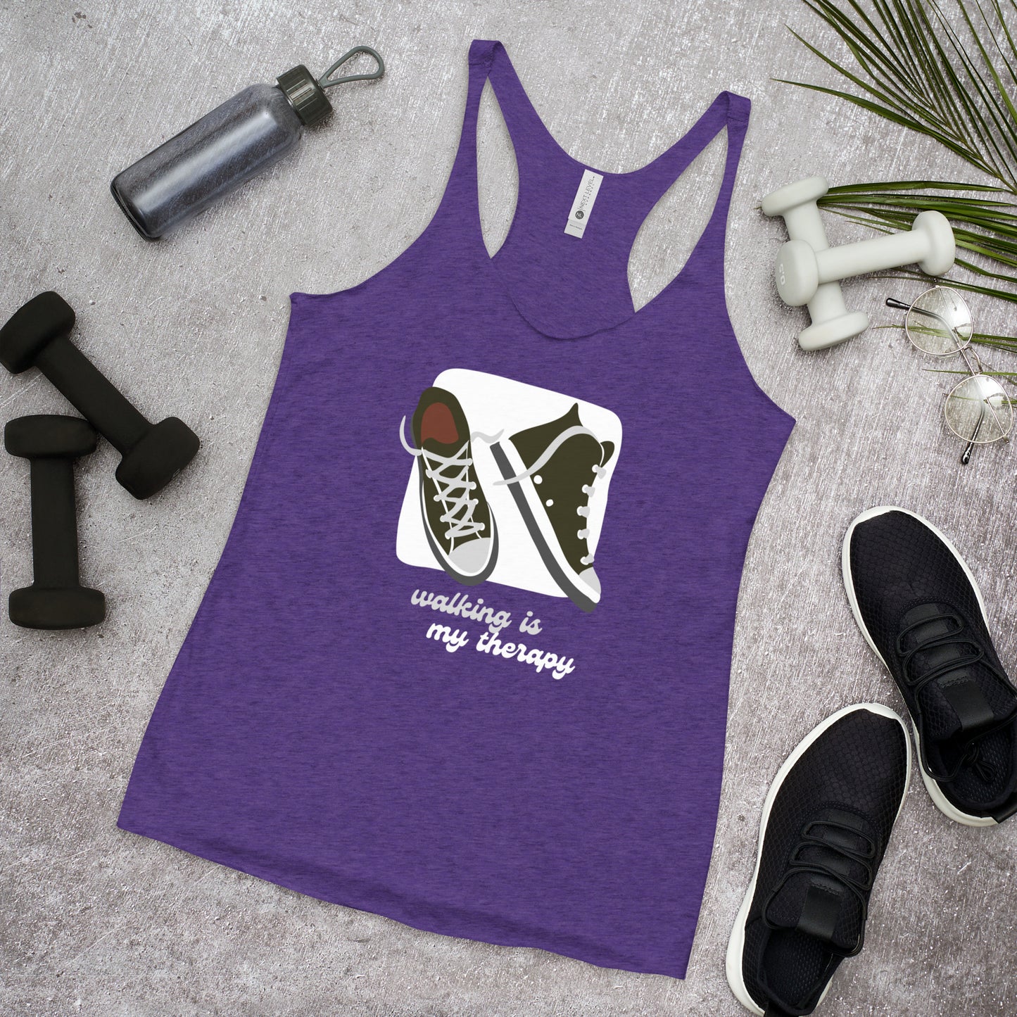 Walking is My Therapy Women's Racerback Tank