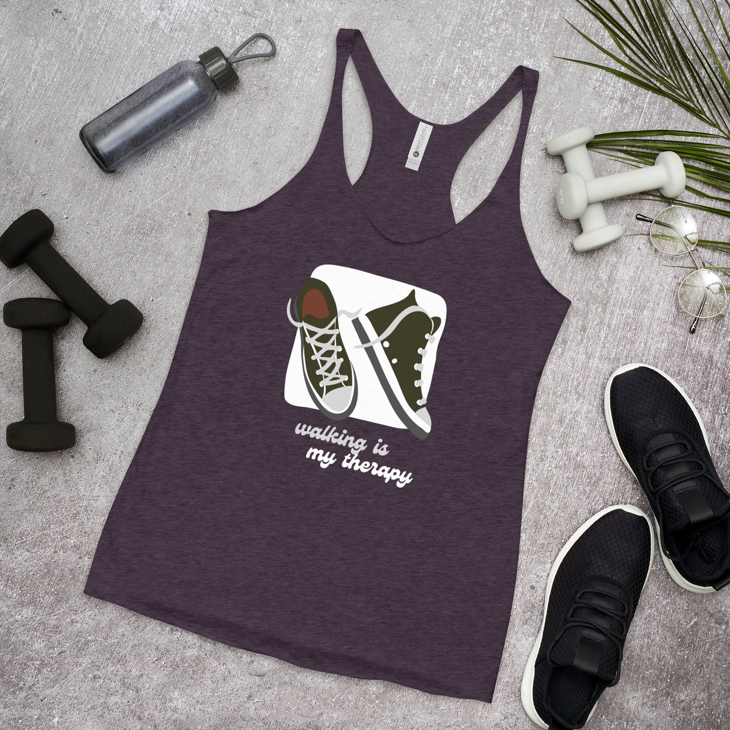 Walking is My Therapy Women's Racerback Tank