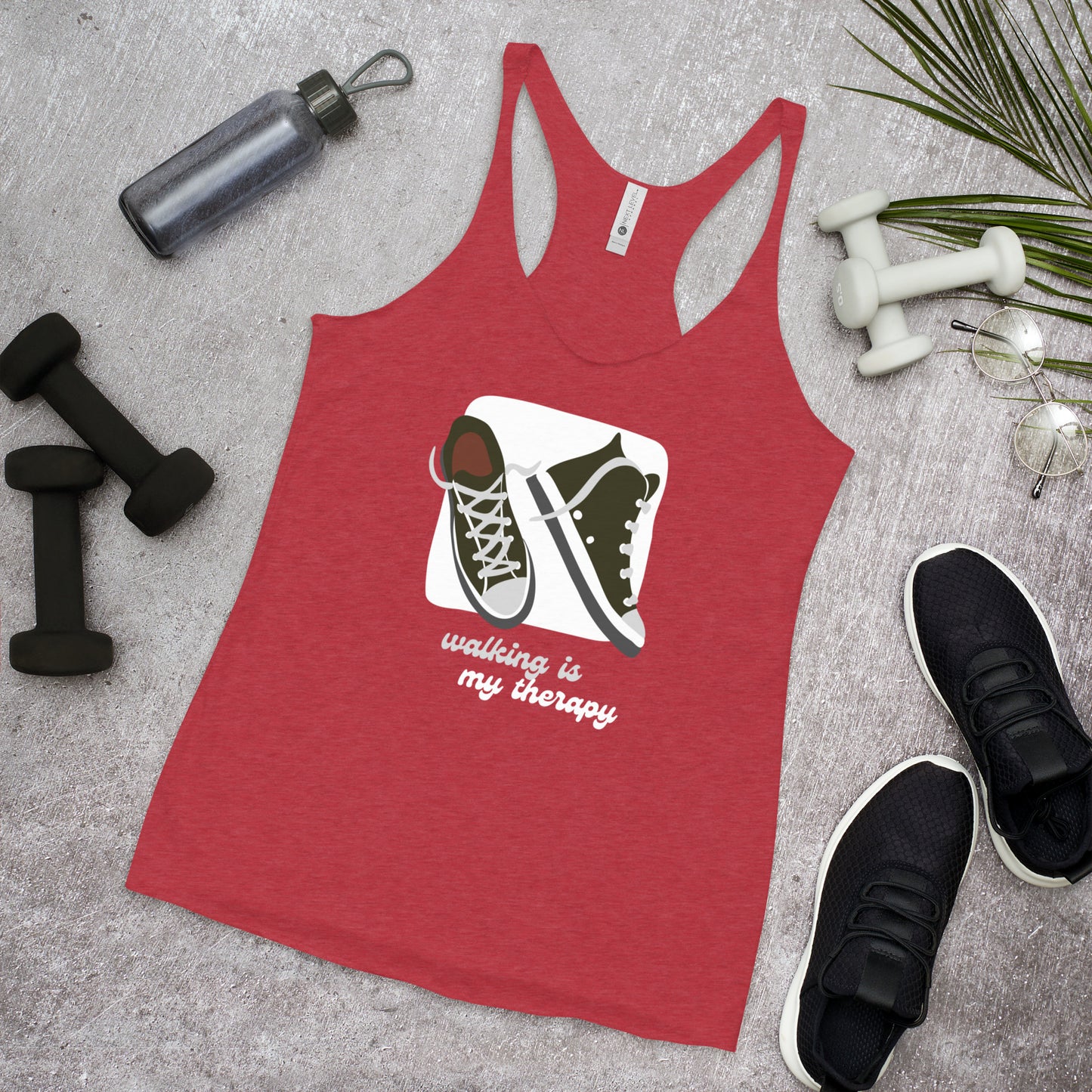 Walking is My Therapy Women's Racerback Tank