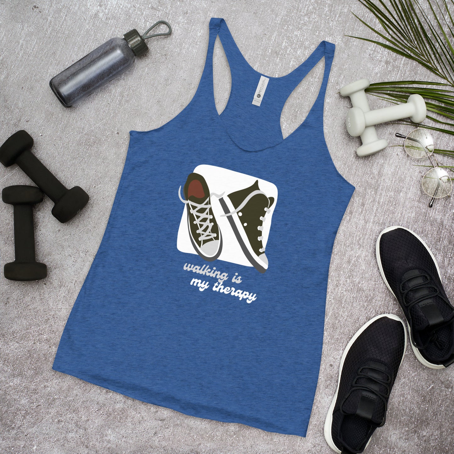 Walking is My Therapy Women's Racerback Tank