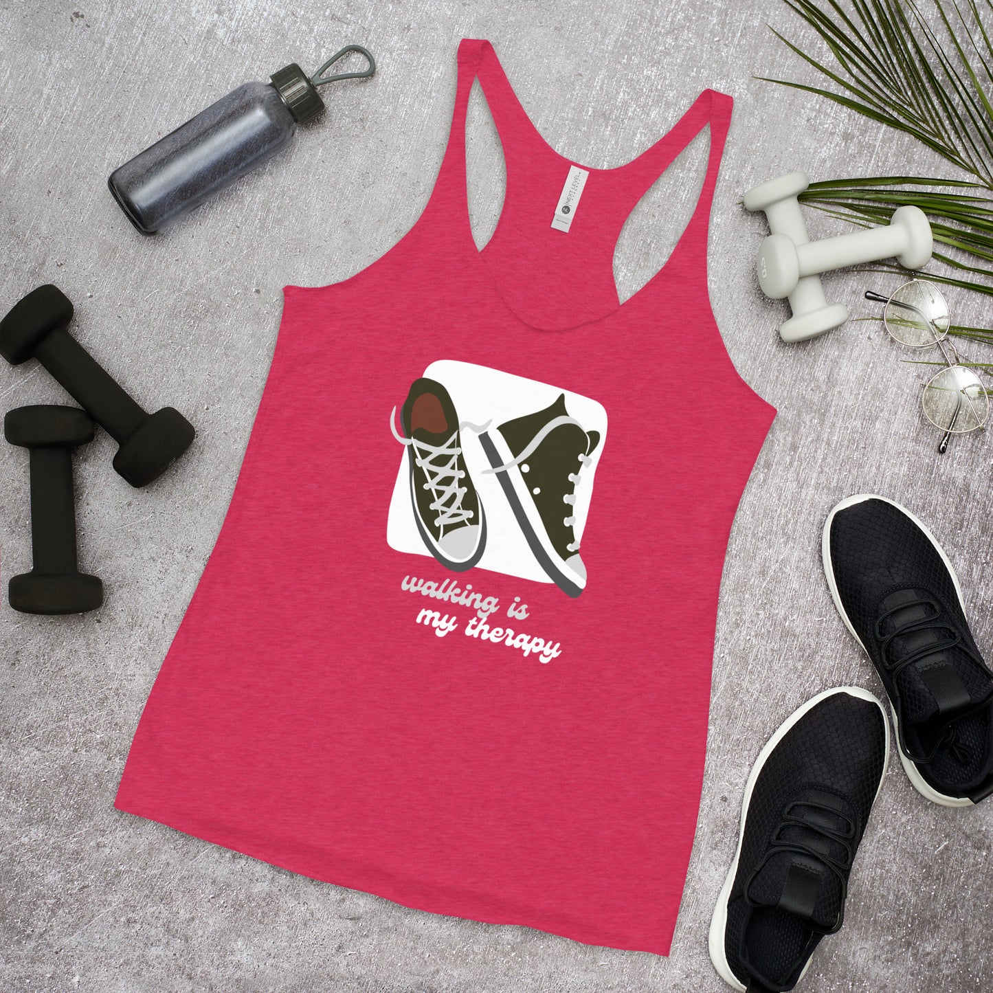 Walking is My Therapy Women's Racerback Tank