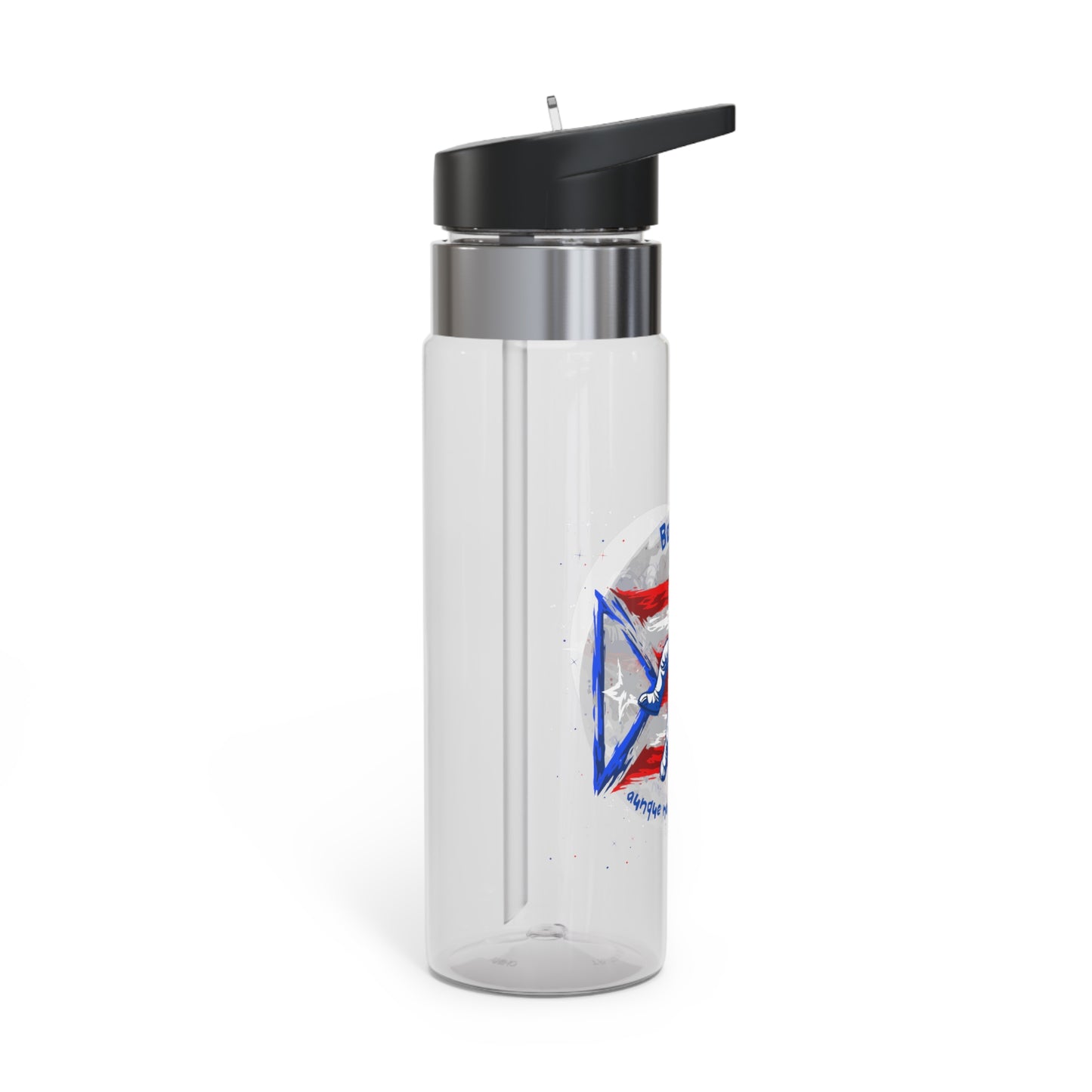 Boricua aunque naciera en la luna  Sport Bottle, 20oz