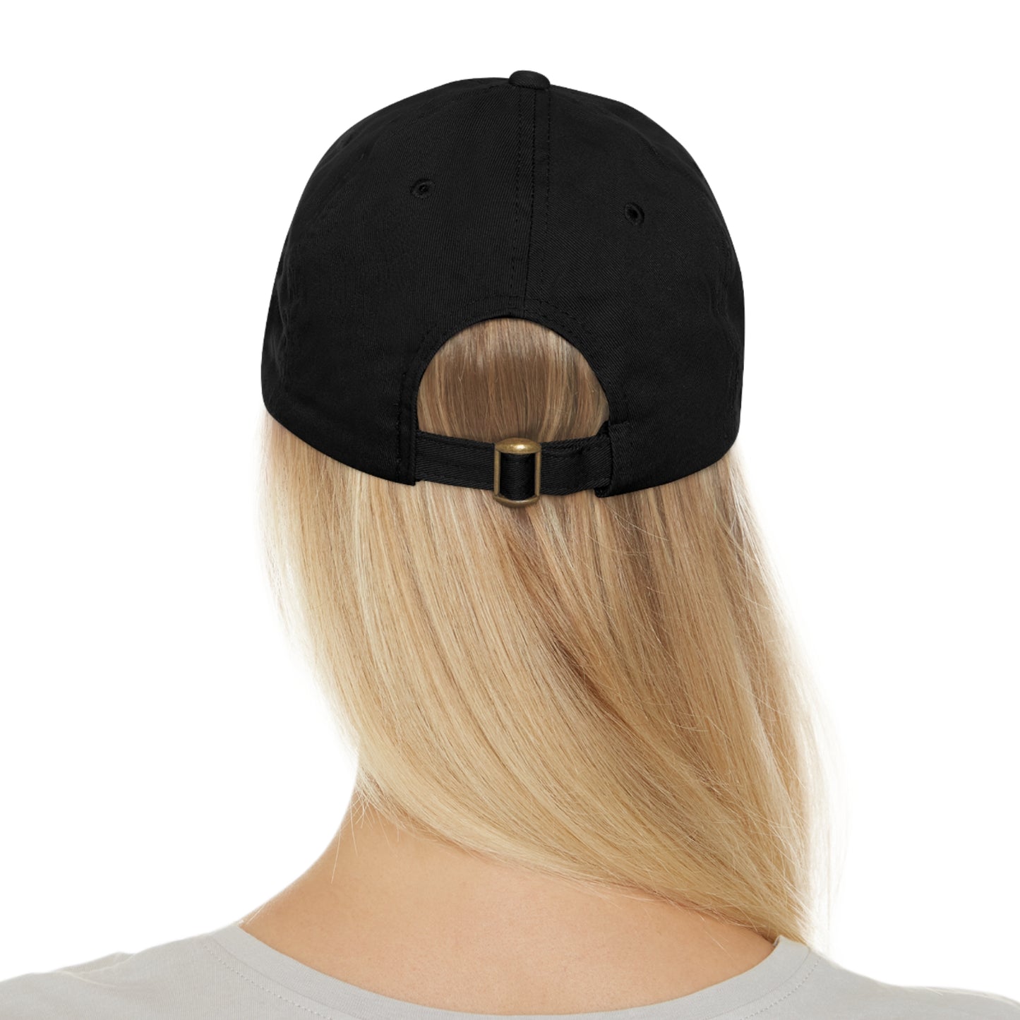 Hat with Leather Patch (Round)-Texas Flag