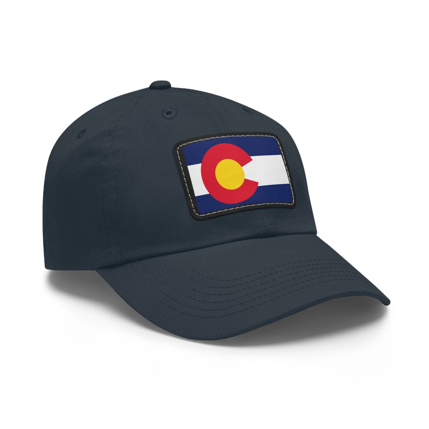 Hat with Leather Patch (Rectangle)- Colorado Flag