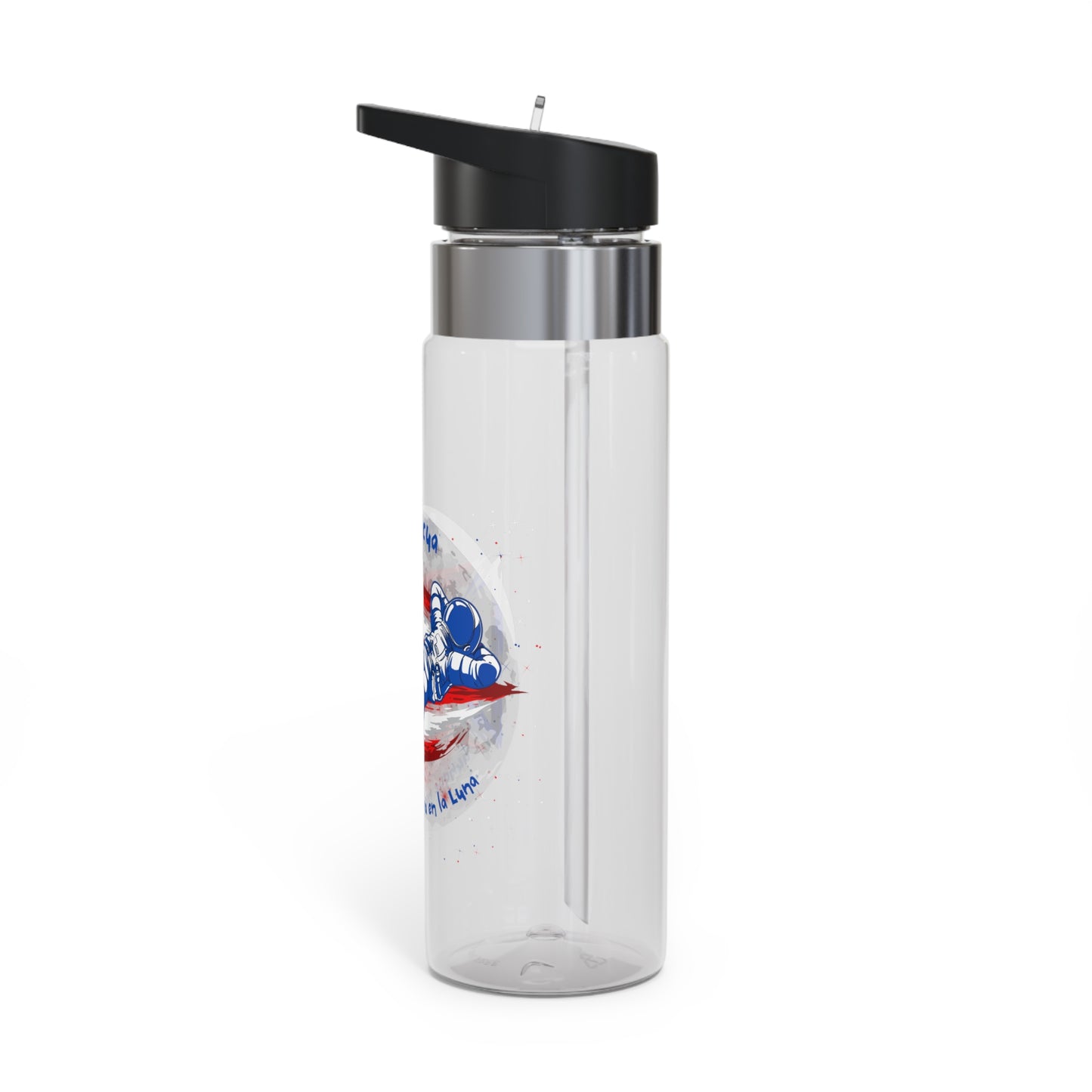 Boricua aunque naciera en la luna  Sport Bottle, 20oz