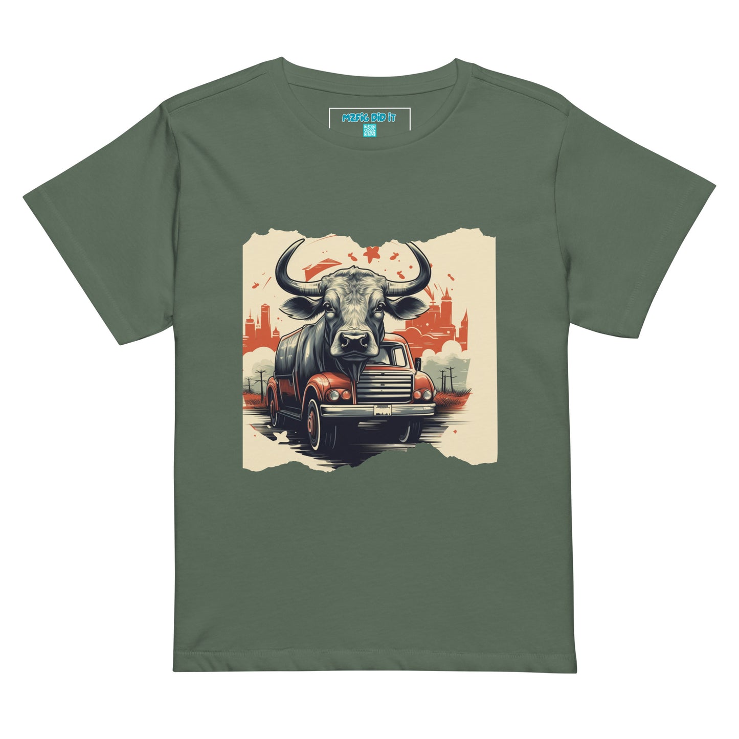 Trucking' Longhorn  High-waisted t-shirt