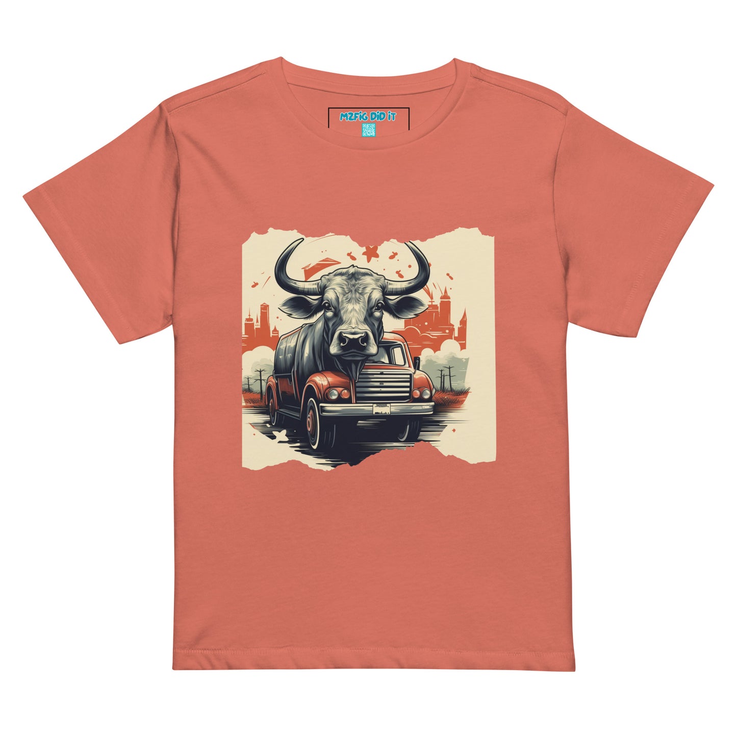 Trucking' Longhorn  High-waisted t-shirt