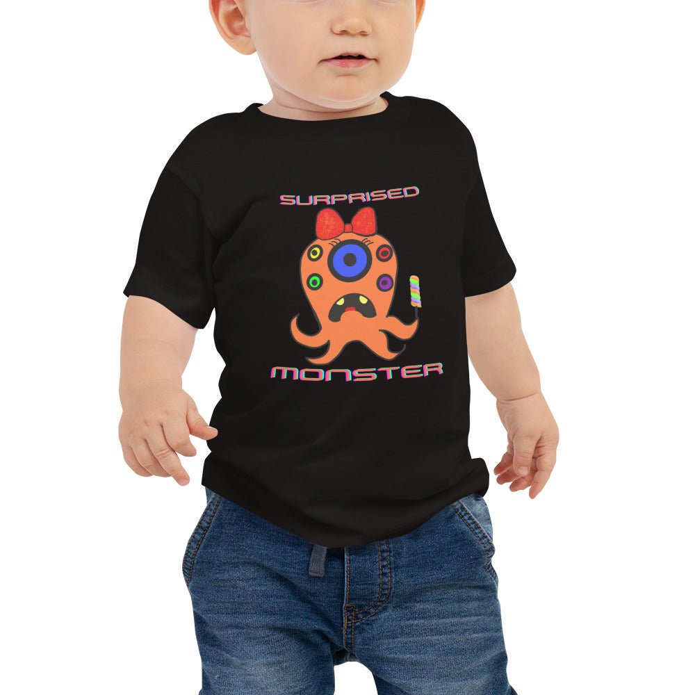 Surprised Monster Toddler Jersey Short Sleeve Tee
