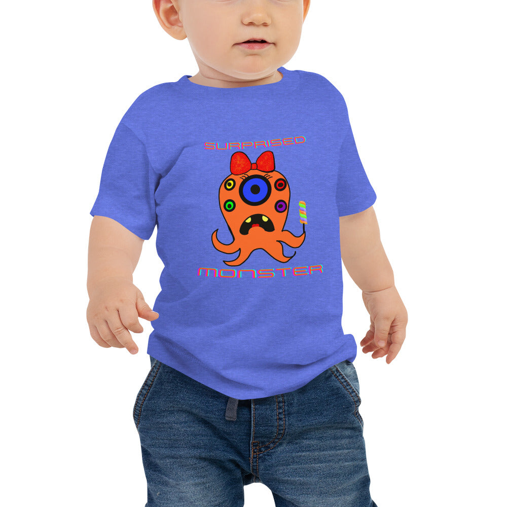 Surprised Monster Toddler Jersey Short Sleeve Tee