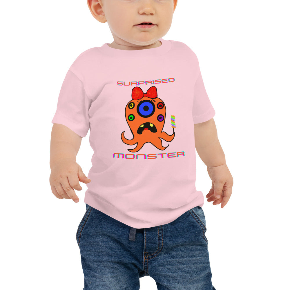 Surprised Monster Toddler Jersey Short Sleeve Tee