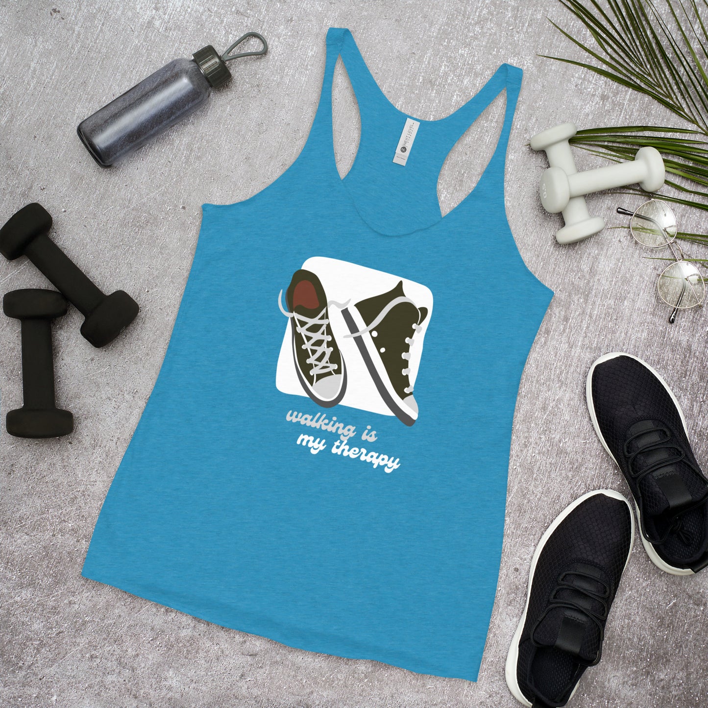 Walking is My Therapy Women's Racerback Tank